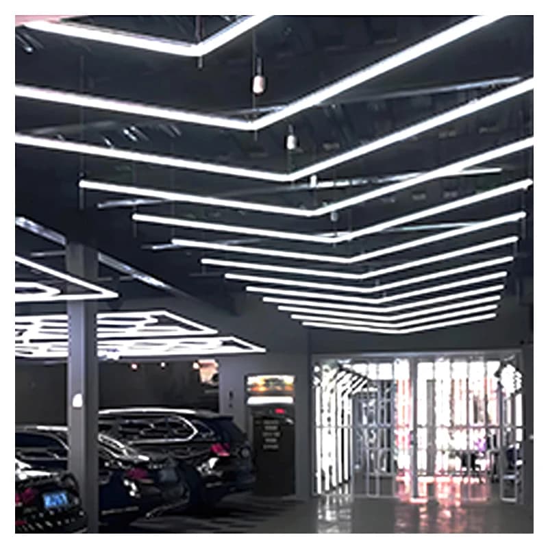 Custom110-220V Lampada a sospensione a forma di V a LED senza cornice con freccia Lampada a sospensione per auto Garage Officina Palestra