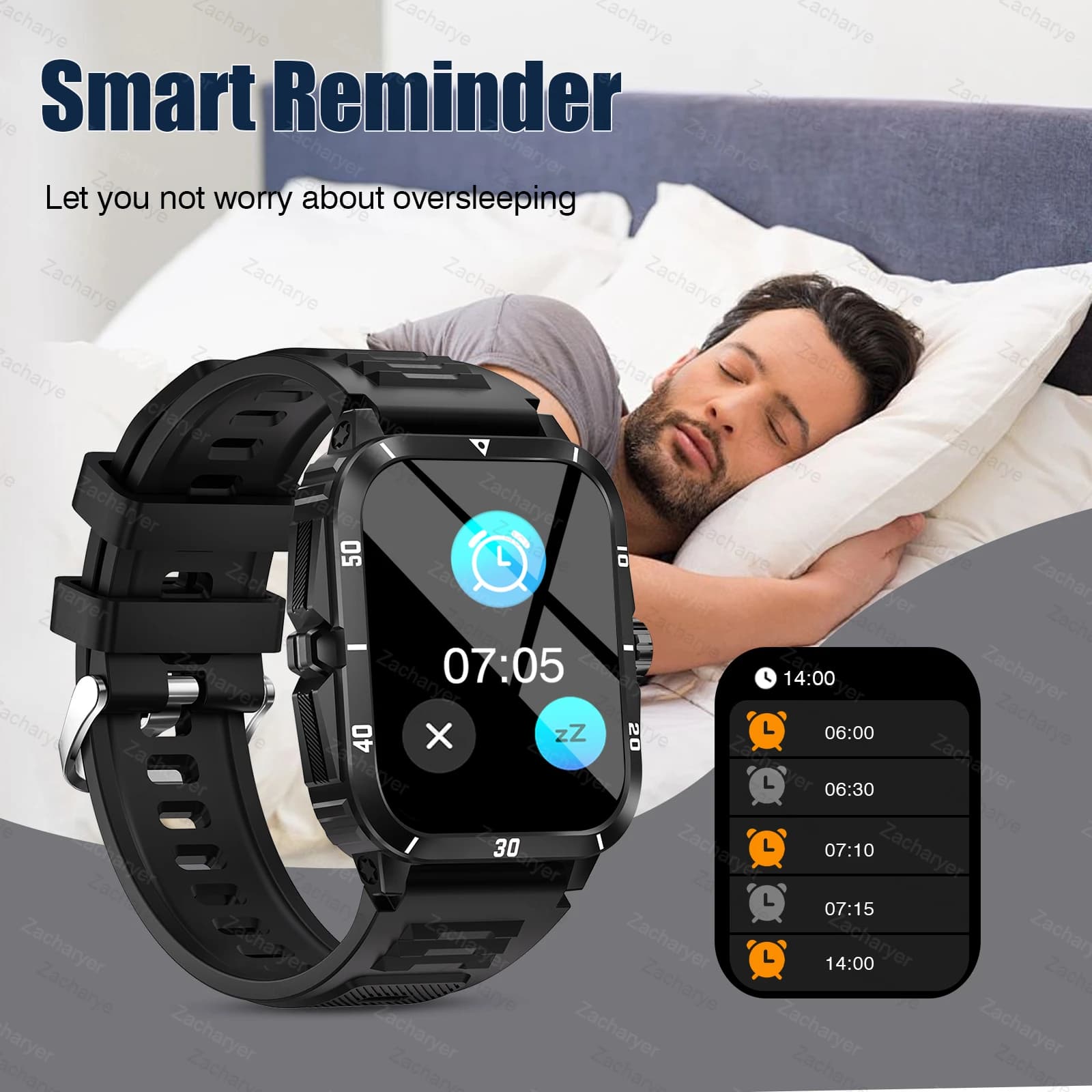 Smart watch, wireless calling /dial, multi -Sport mode, calling reminder and rejection, SMS reminder, for iPhone/Android