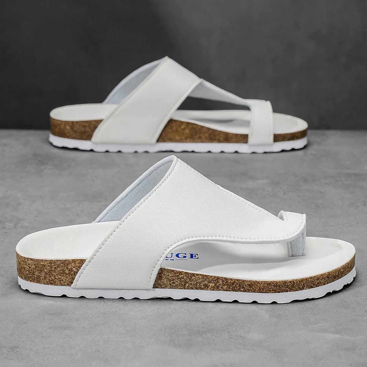 Pantofole in sughero di grandi dimensioni 48 49 Uomo Donna Infradito estivi Sandali casual in pelle microfibra unisex