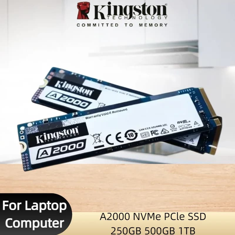 Kingston A2000 SSD 250GB 500GB 1TB NVMe PCIe M.2 2280 Internal Solid State Drive Hard Disk For PC Notebook Desktop
