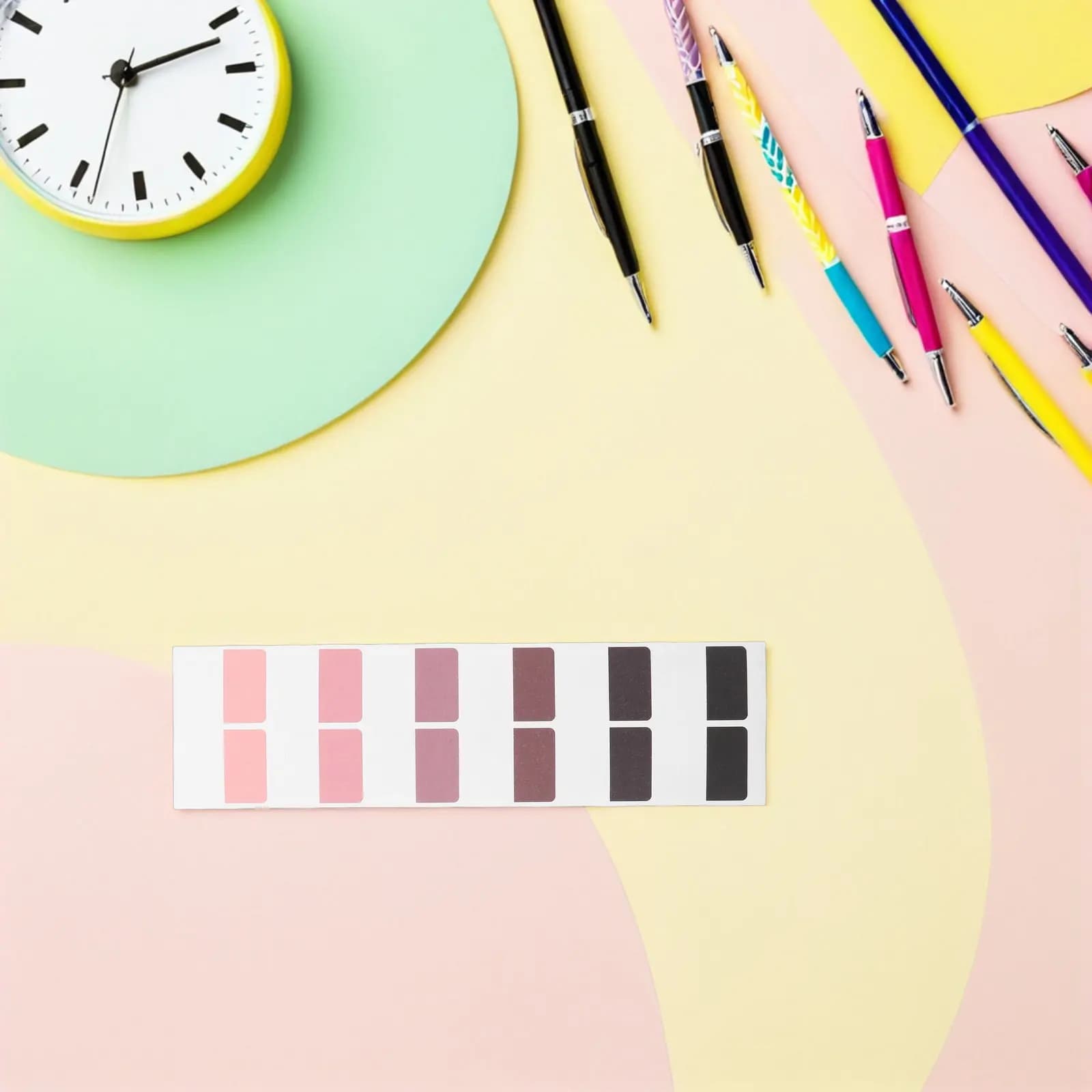 Set di 3 Divisori Colorati con Design Sfumato Rosa, Etichette Adesive per Pagine, Segnapagina Scrivibili per Quaderni e Cartelle