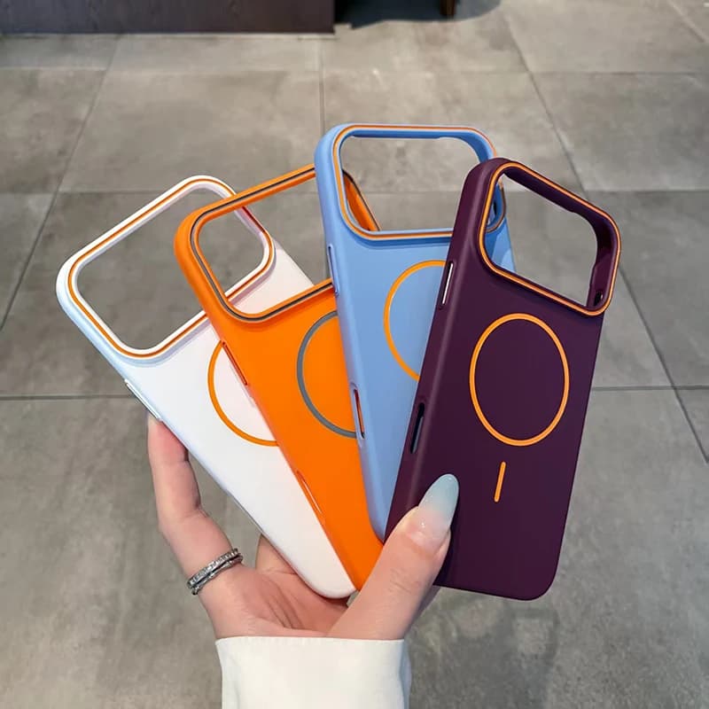 Luxury Liquid Silicone Magnetic Wireless Charging Phone Case For IPhone 18 Pro Max 15 16 17 Lens Back Cover Protection Function