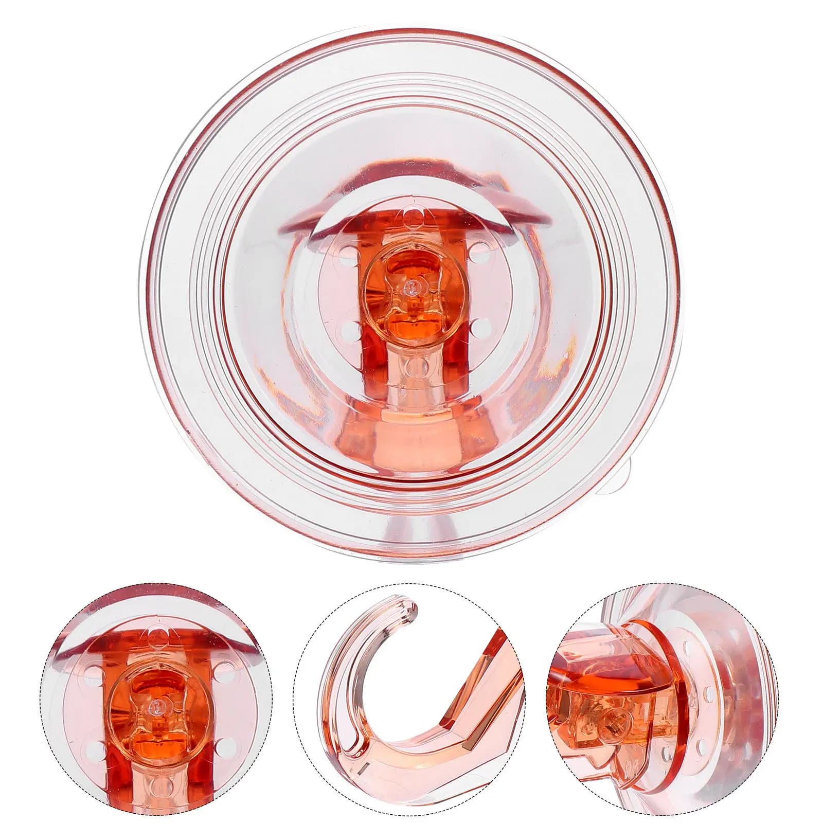 2 Pezzi Ganci a Ventosa in Plastica Rinforzata Senza Foratura, Ganci Sottovuoto per Bagno, Cucina, Soggiorno, Gancio da Parete Senza Tracce