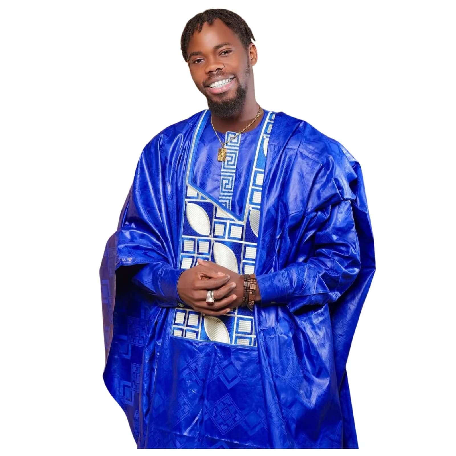 Vestiti africani per uomo Bazin Riche ricamo Top manica lunga