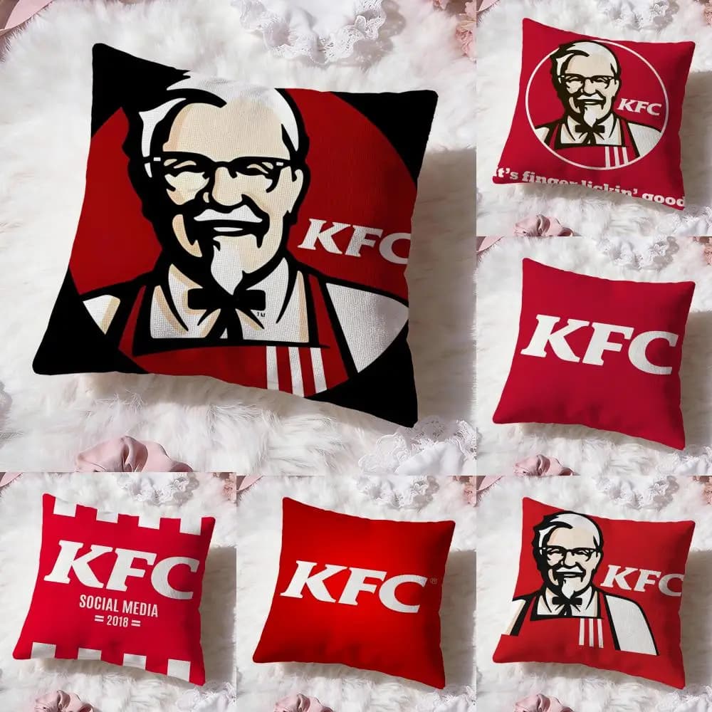 Fodera per cuscino KFC con logo classico, fodera per cuscino reversibile dal comfort premium, design due in uno per qualsiasi stanza e interni dell'auto