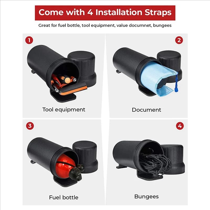 A03Q-2X Accessori moto fuoristrada universali Guanti per tubi impermeabili Scatola portaoggetti impermeabile, M