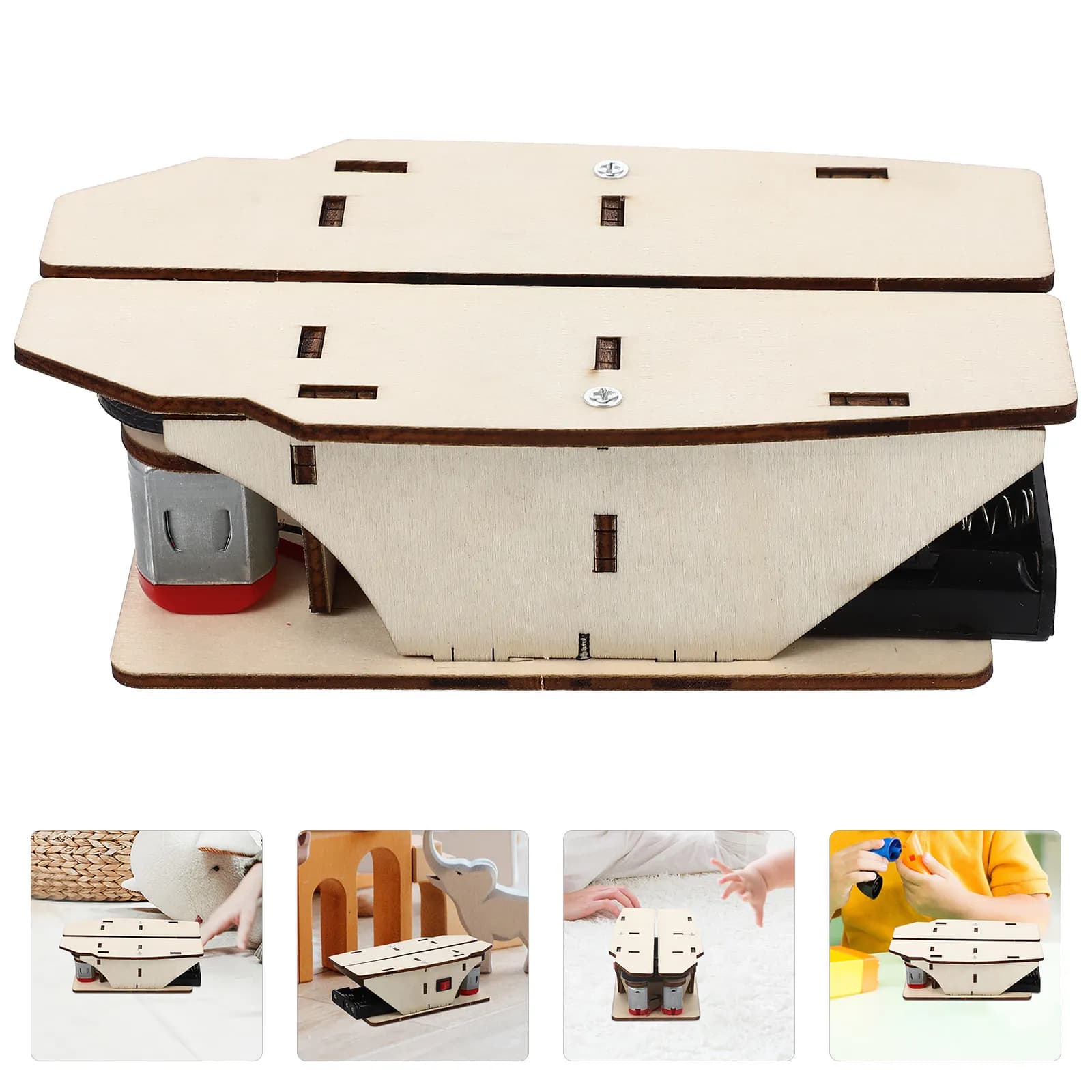 Set di Lanciatore di Aeroplani di Carta, Giocattolo Educativo in Legno Fai-da-Te, Puzzle per lo Sviluppo della Creatività Precoce, Regalo per Bambini, Giocattolo 3D in Legno Fai-da-Te