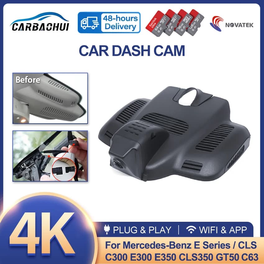 4K Plug and play Car DVR Video Recorder Dash Cam Camera For Mercedes benz E Class C300 E300 E320 E350 CLS350 E400 w212 w213 C63