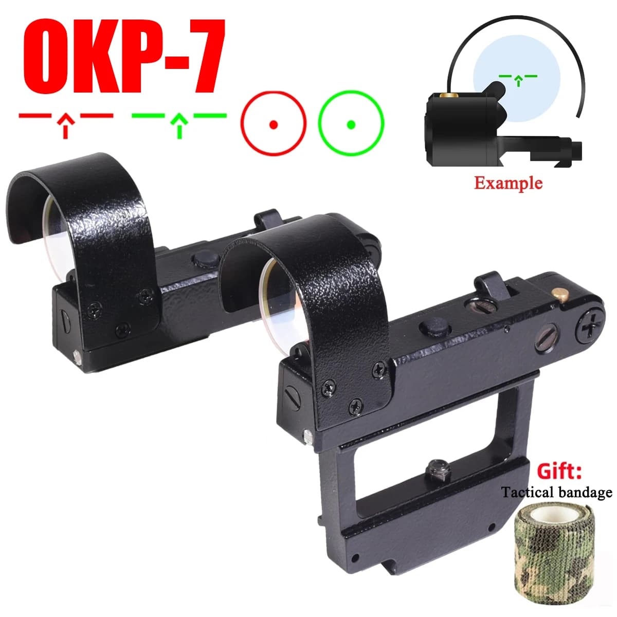 SVD OKP-7 Red Dots Sights 1x34 Red Green Dot/Arrow Version Reticle Hunting Optic Airsofty Equipment for AR15 20mm Rail Mount