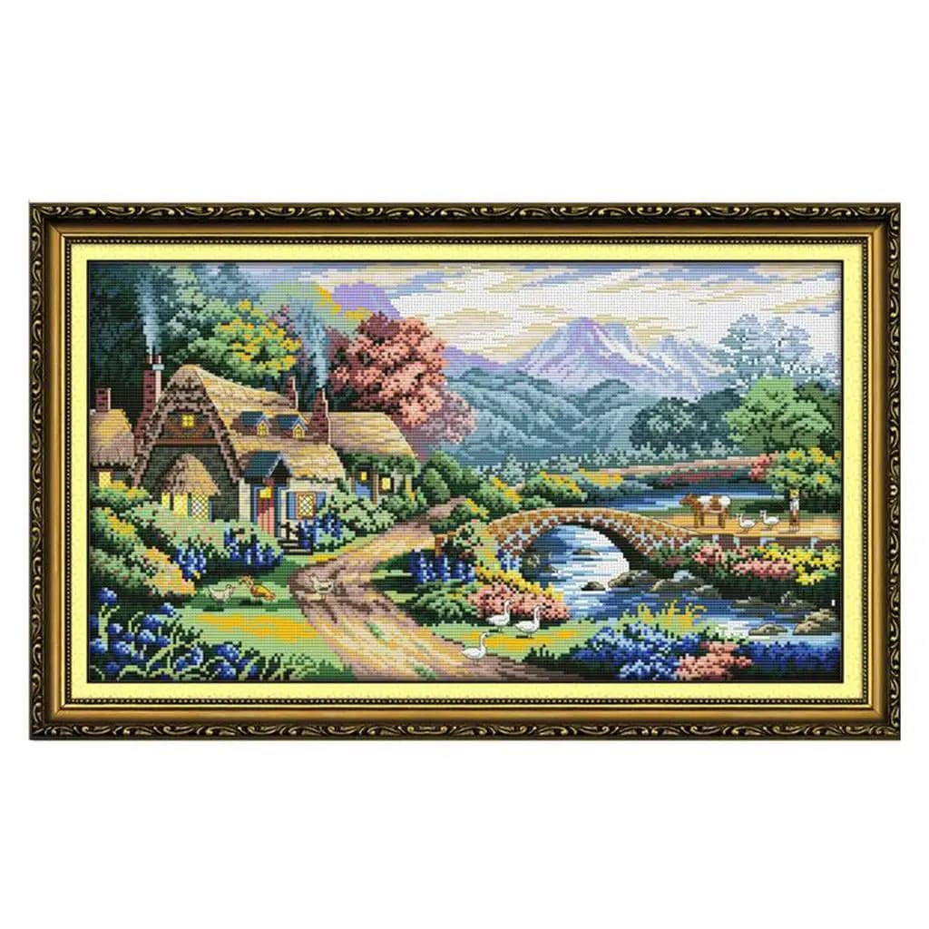 Embroidery Kits Pre-printed Stamped Cross Stitch Set Multicolor Design Crafts for Kitchen or Gifts