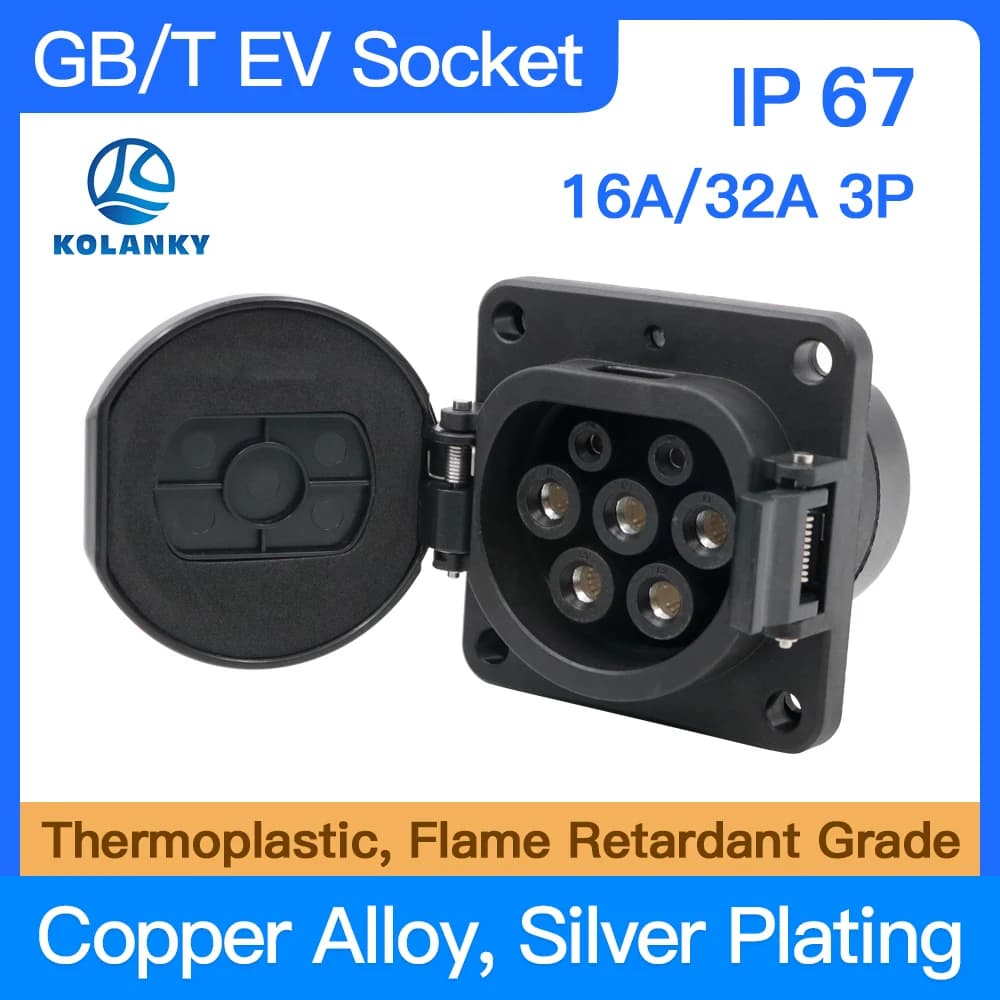 Quick Charger for Electric Car GBT Input Grip GB/T Refill Connector EV AC 220V 16A 32A