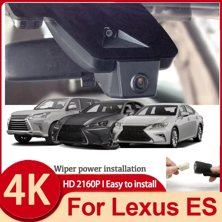 UHD 4K 2160P Plug and play Videoregistratore DVR per auto Dash Cam per Lexus ES Series ES200 ES260F ES300H ES250h dal 2015 al 2025 Dashcam