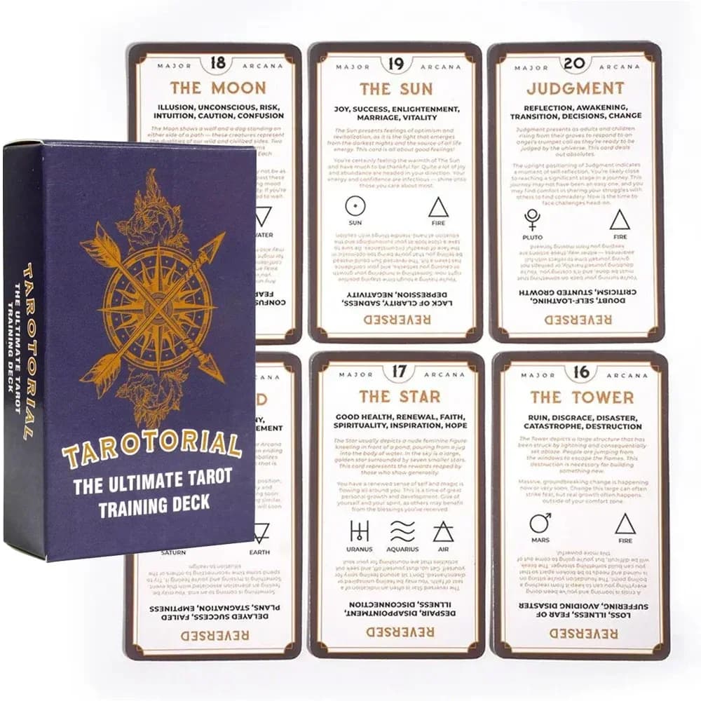 Nuovo mazzo di tarocchi Il massimo mazzo di addestramento dei tarocchi Oracle Fate Divination Carte dei tarocchi Fortune Telling Giochi di carte Gioco da tavolo per feste