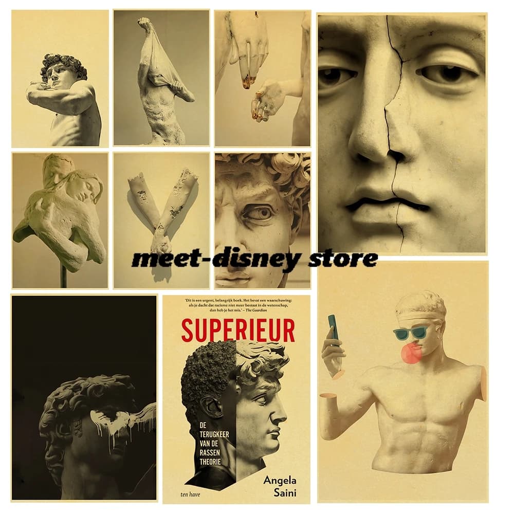 Classic Sculpture Posters Personalized Coffee Canvas Gifts Decorative Streetwear Luggage Wall Art Pictur Bedroom Painting