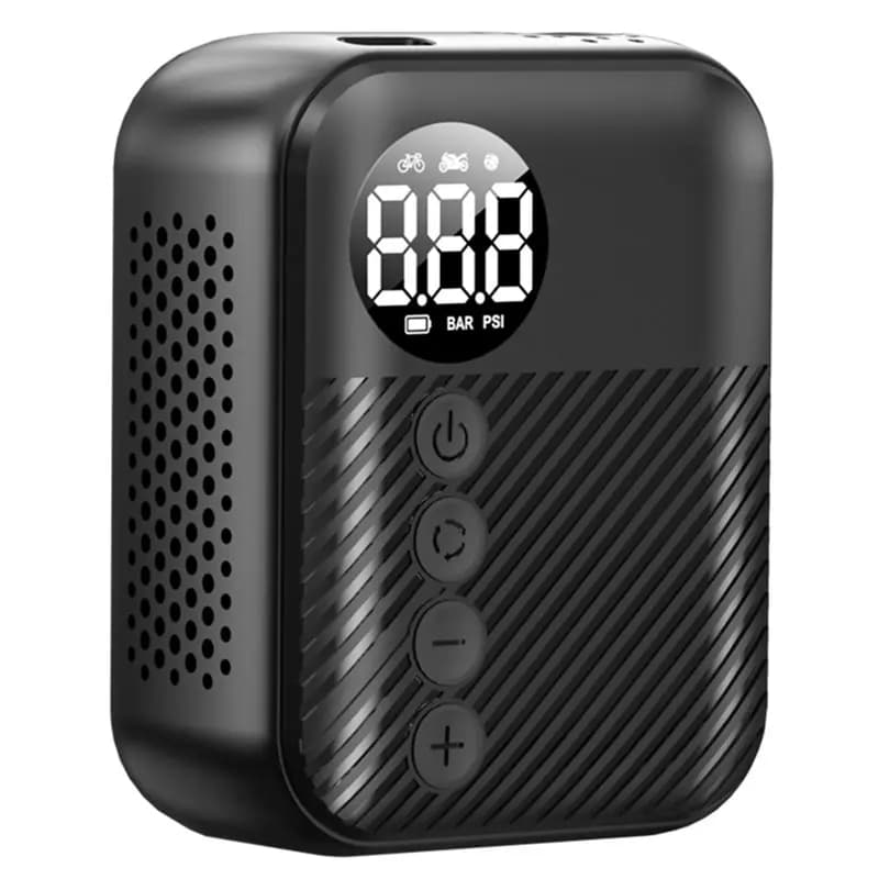Pompa Elettrica Portatile per Biciclette, Gonfiatore Wireless con Pressione Massima di 150Psi, Batteria da 480mAh e Display Digitale