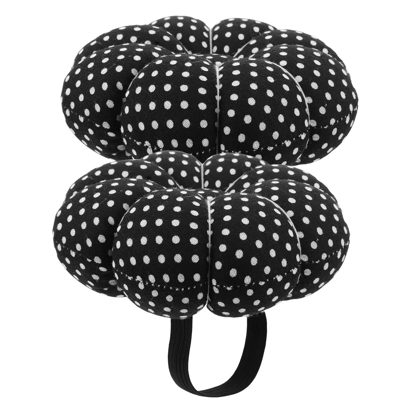 2Pcs Pumpkin Pincushion Wrist Strap Elastic Band Sewing Pin Holder Kit for Embroidery Quilting Needlecraft Accessories