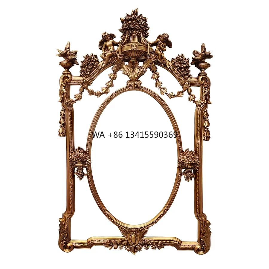 Luxury Vintage Golden Mirror For Bathroom