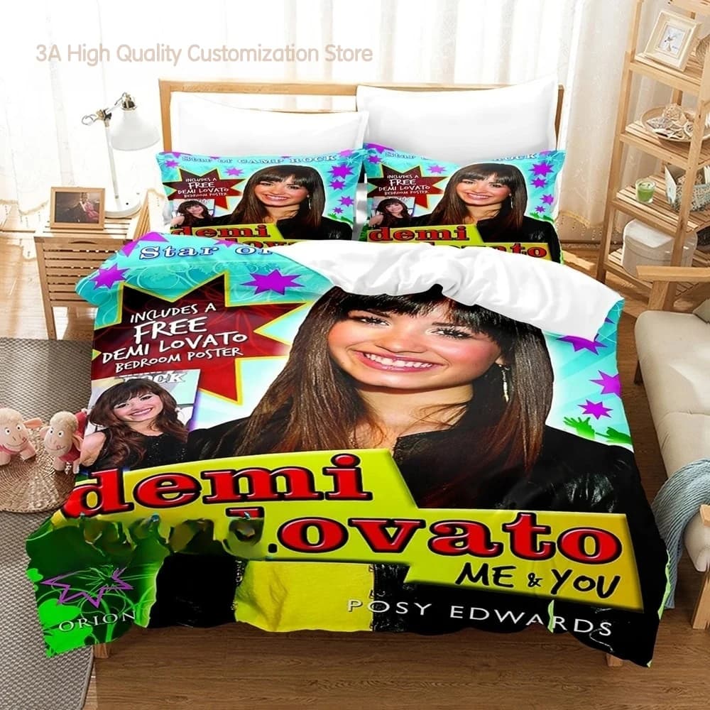 Set of bed linen Demi Lovato Set of single bed Twin Full Queen King Size Set of bedspread for adult kids Set of 3D printing sheets CXG