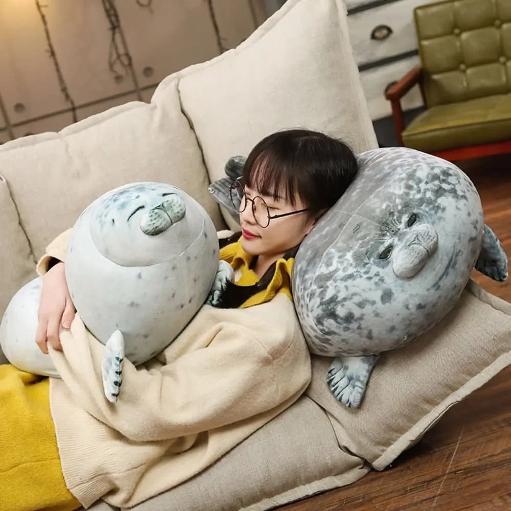 Chubby Blob Seal Pillow Trendy Large Soft Seal peluche PP Cotton Cute peluche peluche per adulti