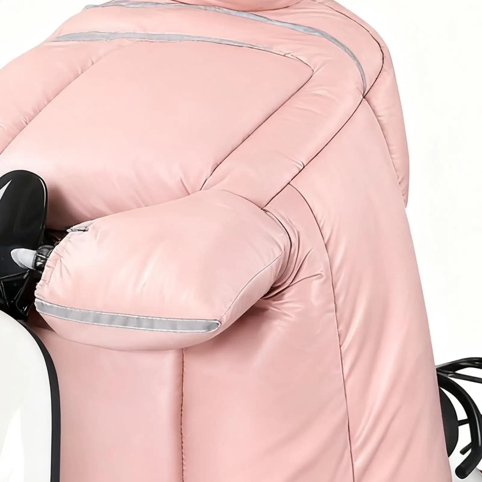Coprigambe per moto Trapunta da equitazione impermeabile Fodera in peluche Coprigambe antivento per moto con guanti per scooter invernale da donna