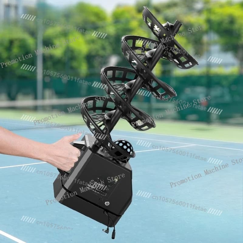 Pickleball da tennis Macchina da lancio universale per palline Telecomando Servire macchina Trainer Coach Ball Machine Rete di cattura a cintura singola