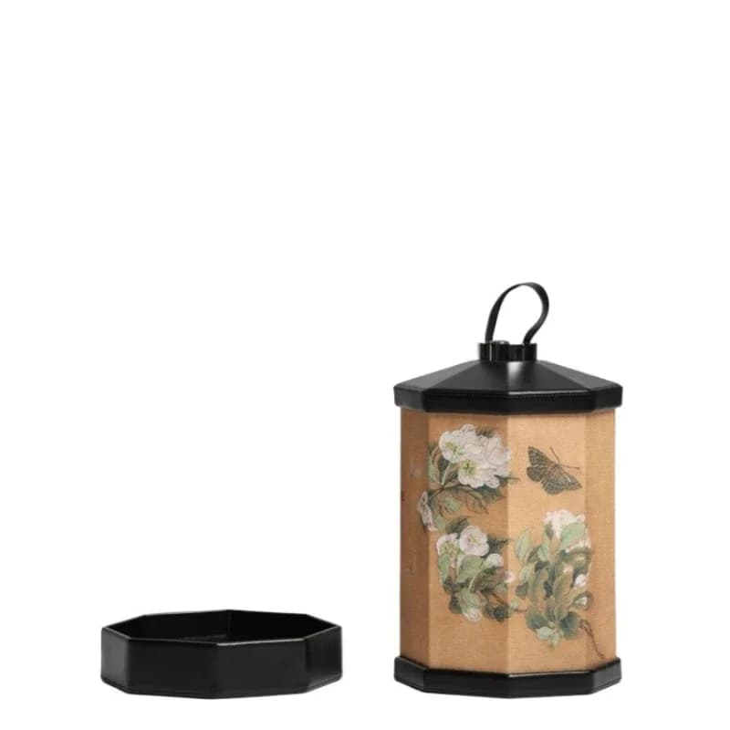 Ricami nuova lampada da scrivania cinese touch luce notturna portatile da comodino in pelle senza fili