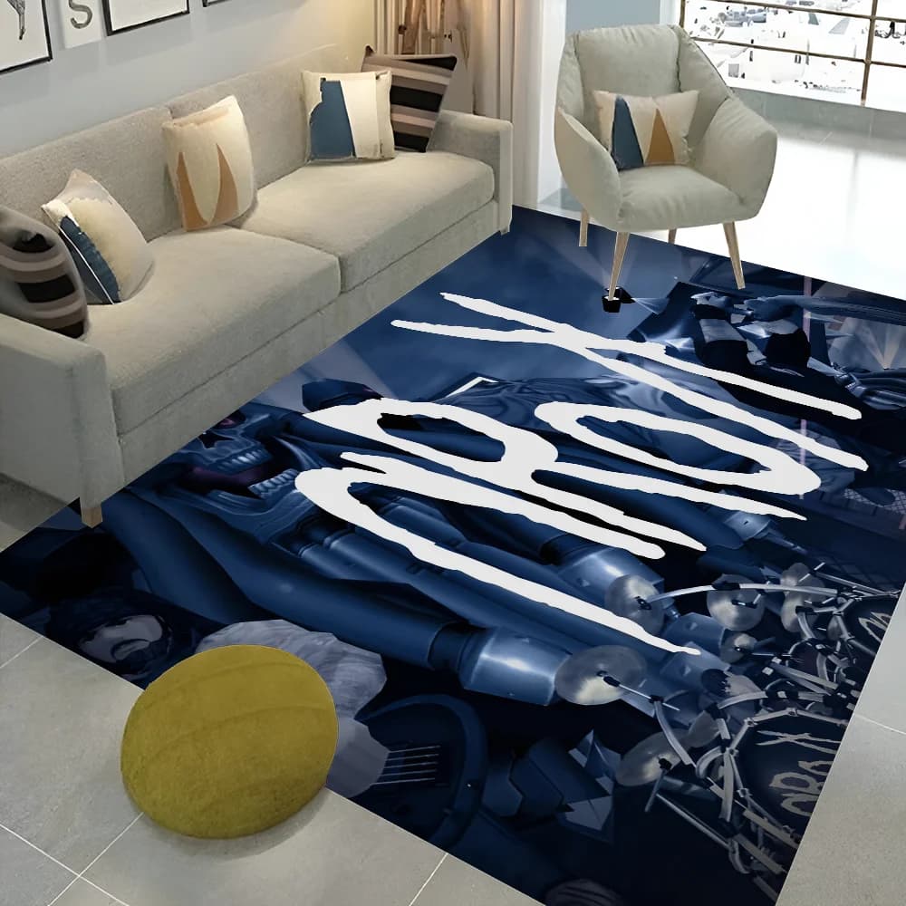 Korn Rock Band musical mat INS Style Soft bedroom floor house laundry mat anti slip mat on bedside table