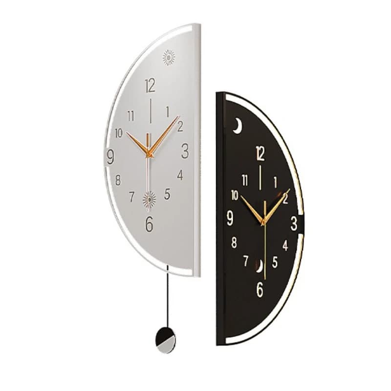 Orologi da parete moderni Orologi minimalisti Orologio da parete a pendolo con meccanismo luminoso Decorazione elegante
