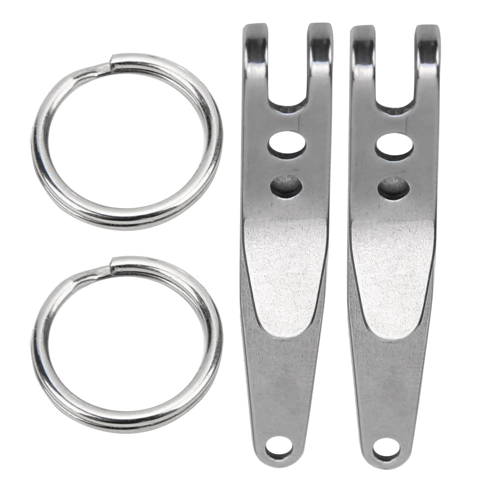2 pezzi Clip da cintura per esterni in acciaio inossidabile con Clip tascabile con sospensione portachiavi Mini Clip a sospensione portachiavi con Clip tascabile