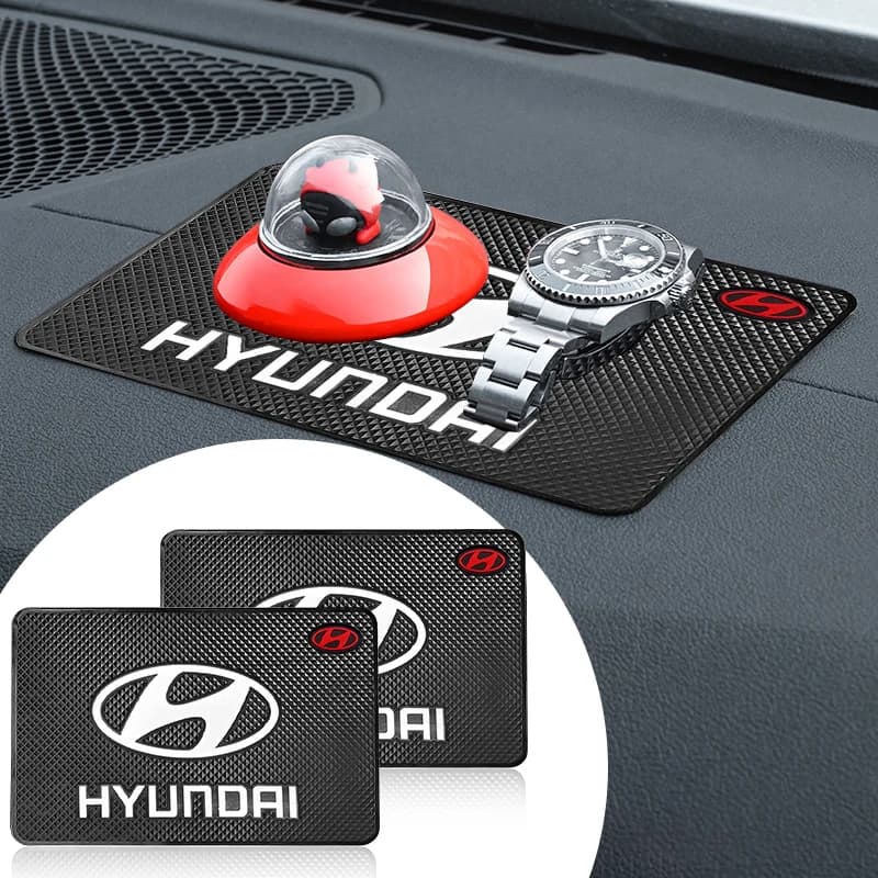 Car Anti Slip Mat Phone Holder Non-Slip Pad Car Accessories For Hyundai Genesis I40 IX25 Accent Azera Elantra Wheel Center Caps