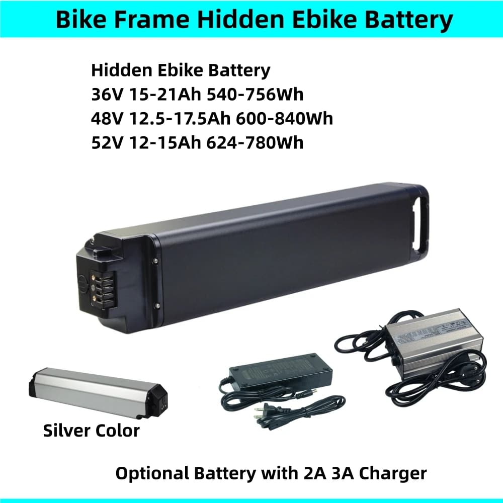 48v 17.5Ah 13Ah 52V 15Ah Dengfu E10 E22 E23 Frame Hidden Ebike Battery Luna cycle X2 Z1 Endure Ebike M600 Battery with Charger