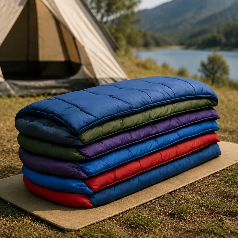 Lightweight Waterproof Envelope Sleeping Bag for Outdoor Camping and Hiking, Insulated for Year-Round Comfort
