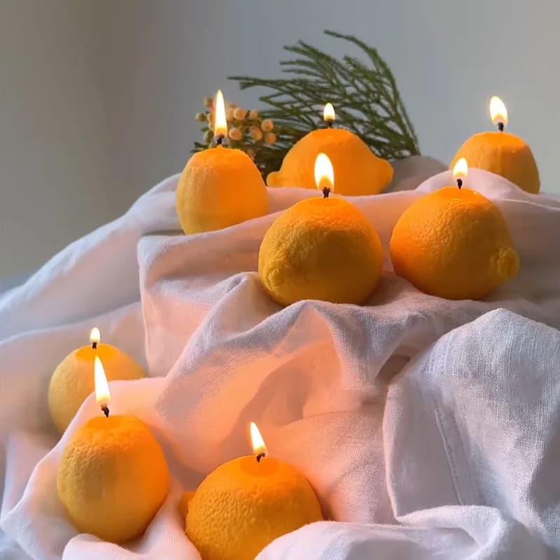 3D Limone Candela Stampo In Silicone Simulazione Frutta FAI DA TE Aromaterapia Candela Stampo Da Forno Stampo Per Cera Stampi Per Colata In Resina Decorazioni Per La Casa