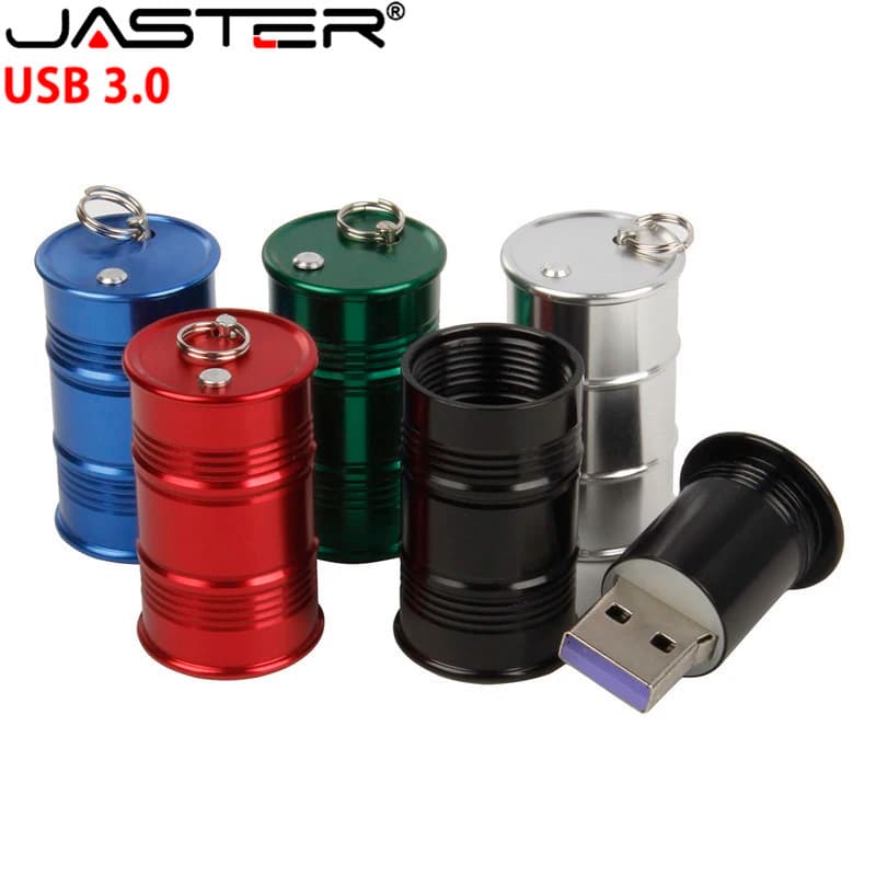 Chiavetta USB 3.0 a Forma di Barile, Penna USB 3.0 da 128GB, Chiavetta USB da 64GB, Dispositivo di Archiviazione da 32GB, Mini Chiavetta USB in Metallo da 16GB