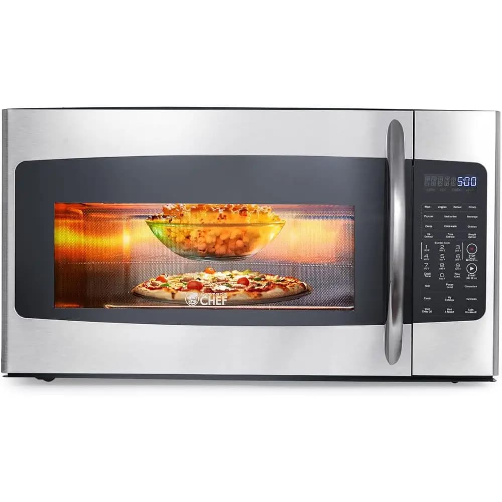 1.7 Cu. (liter) 1000W Convection Microwave Oven with Over-Range Function, 10 Power Levels, 1400W Air Fryer Oven