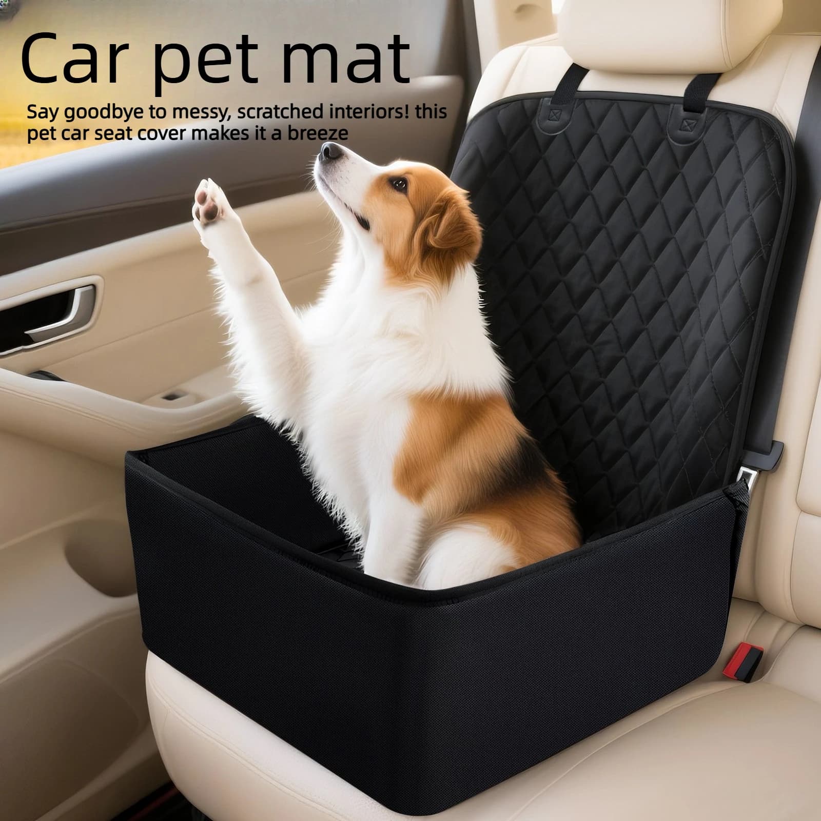 Pet Seat Cushion for Car Back Seats | Car Mat | Waterproof and Stain-Resistant | Foldable Pet Mat | Car Pet Seat Cushion