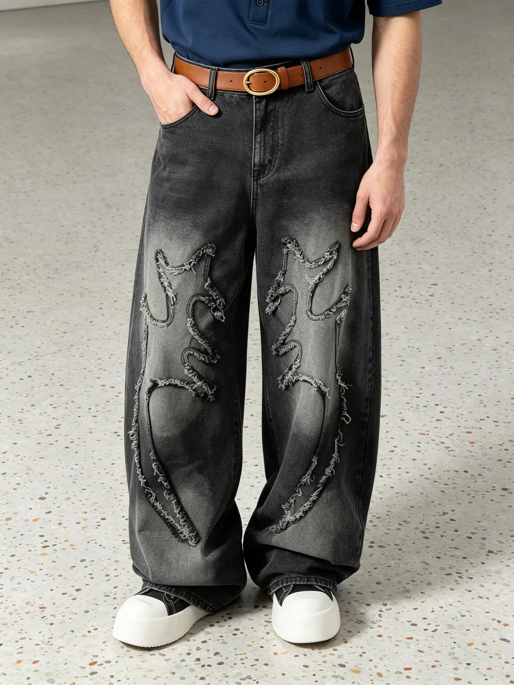 Hip Hop American Street Y2K Slim Fit Jeans For Men Trendy Elastic Denim Pants Sweet Gift For Lover Husband Birthday Present