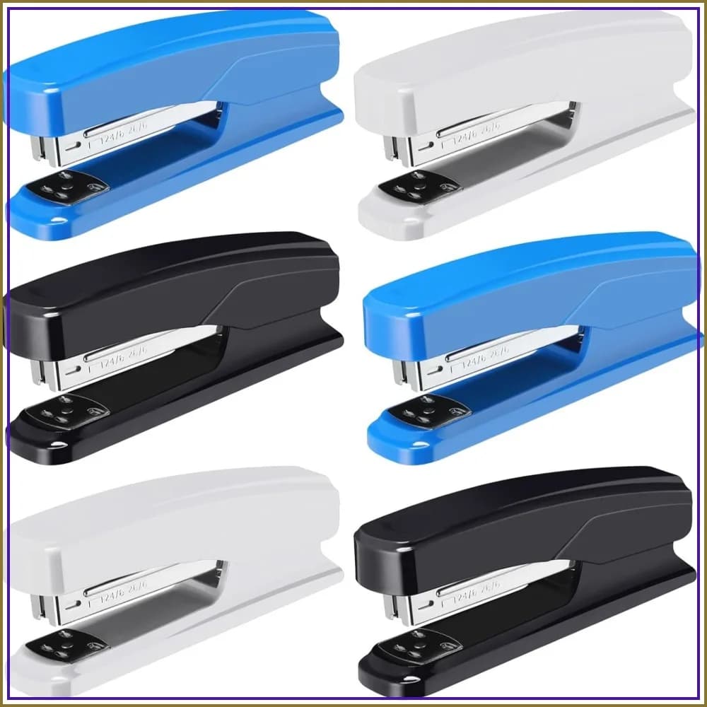 Heavy Duty Desktop Stapler, 25-Sheet Capacity for Office, School, Home, 6-Pack