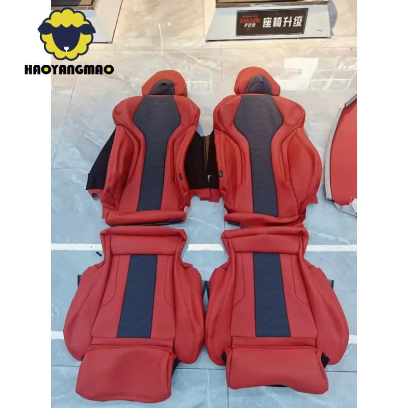 Car Interior Accessories Sports Racing Bucket Seat Customize Leather Cover and Sponge for BmwX3 X5 X6 M3 M5 Series Upgrade M