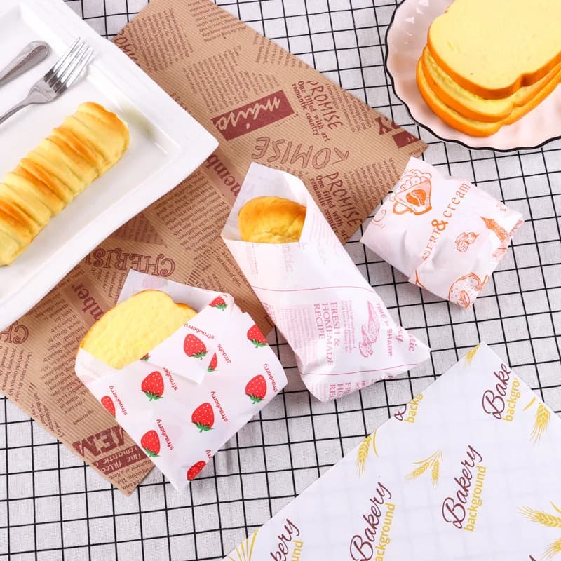 100 pezzi logo personalizzato sandwich oleato hamburger da asporto confezione cerata carta sicura fast food biodegradabile carta da imballaggio alimentare