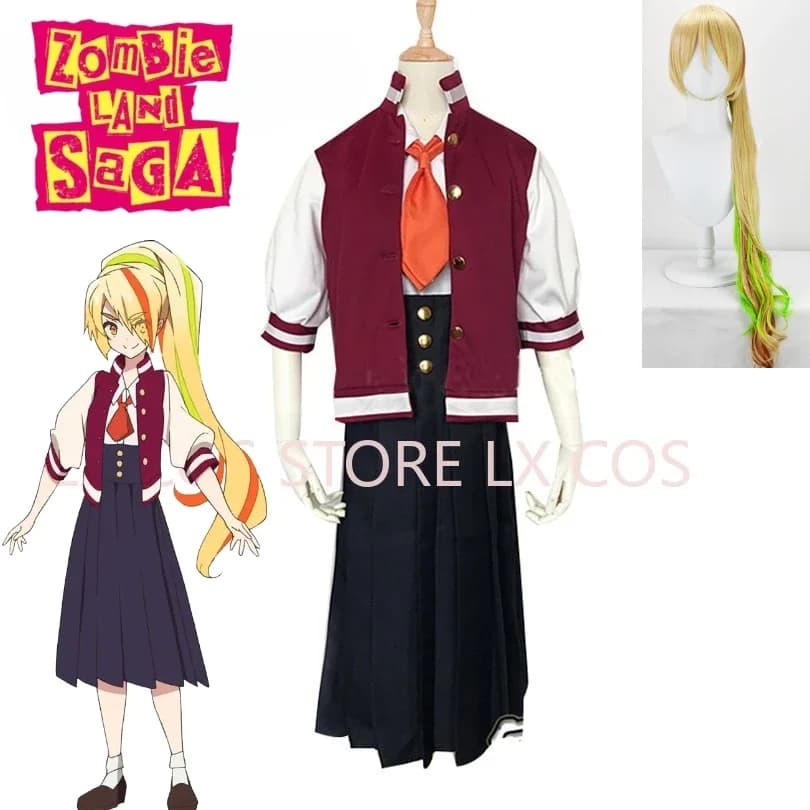 ZOMBIE LAND SAGA Nikaido Saki Costume Cosplay Carnival Halloween Christmas costume