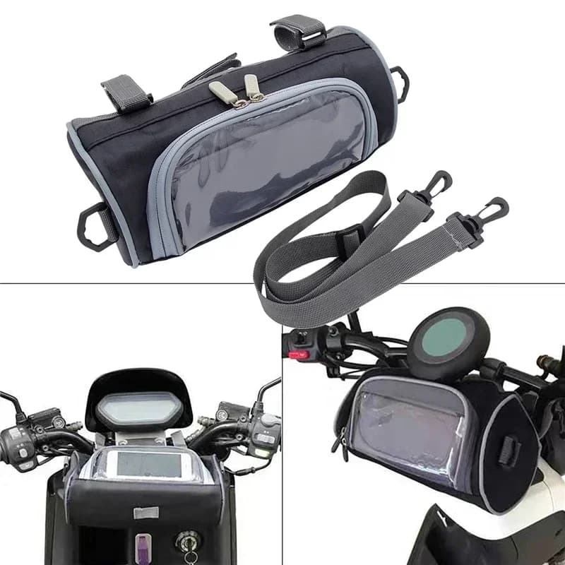 Borse per attrezzi per moto impermeabili Borsa per testa scooter nera Dirt Pit Bike Borsa laterale per telefono per moto Borsa per supporto mobile