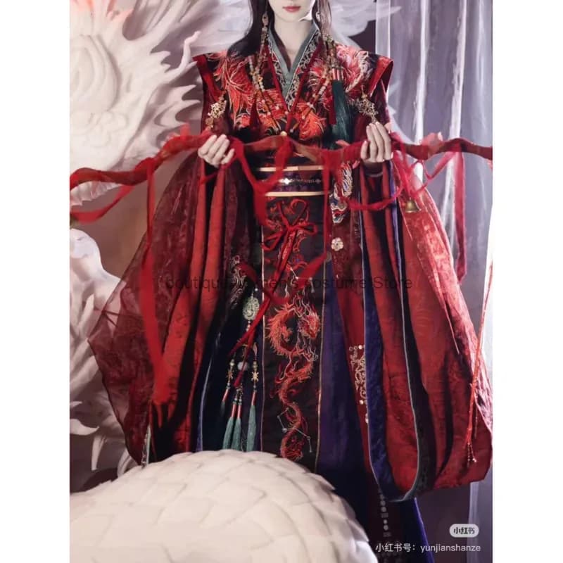 Cos Yunjian Shanze Hanfu Dress Woman Empress Han Element Hanfu Clothing Style Immortal Set For Spring Summer Autumn Han Costume