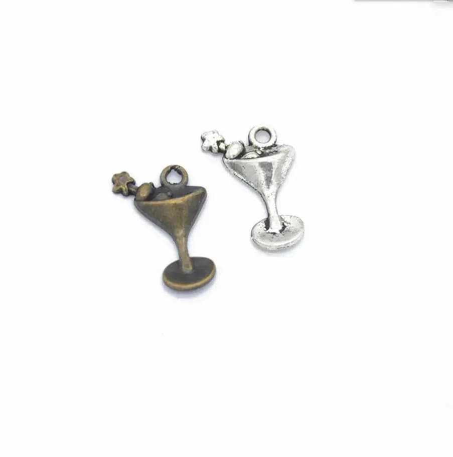 70 pz Charms Bicchiere Da Vino 20x14mm Pendenti In Argento Tibetano Gioielli Antichi Che Fanno FAI DA TE Fatti A Mano Mestiere F0270