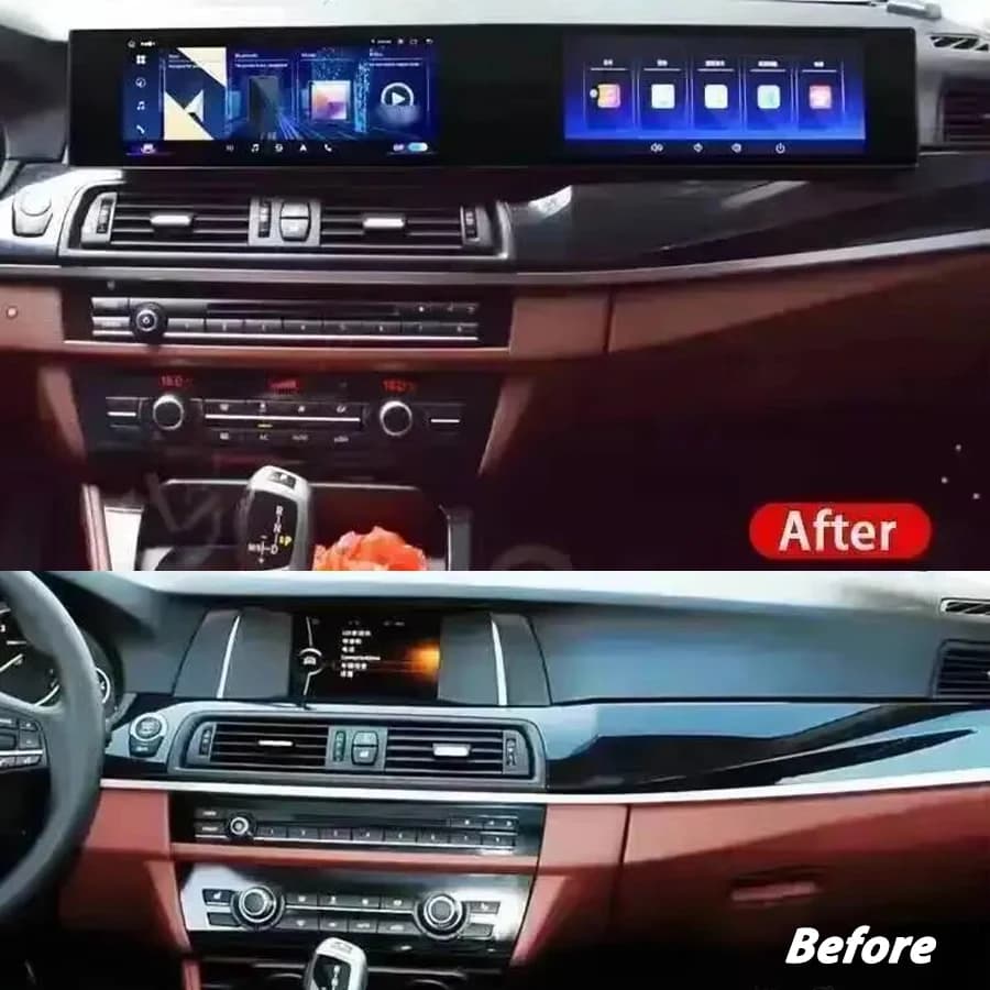 21inch Android Dual Screen For BMW 7 Series F01 F02 F04 2009-2015 NBT CIC Car Radio GPS Wireless CarPlay Multimedia Player Audio