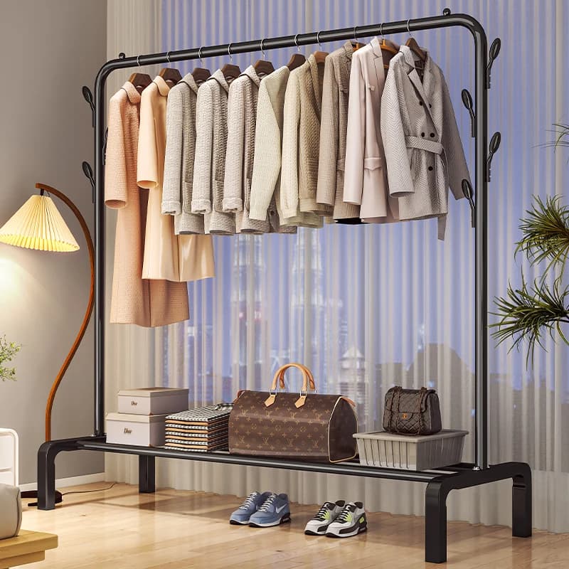 Stendibiancheria da Interno Autoportante Simple for Balcony, Stendino Reinforzato per Trapunte da Dormitorio, Auction Carbon Steel Clothes