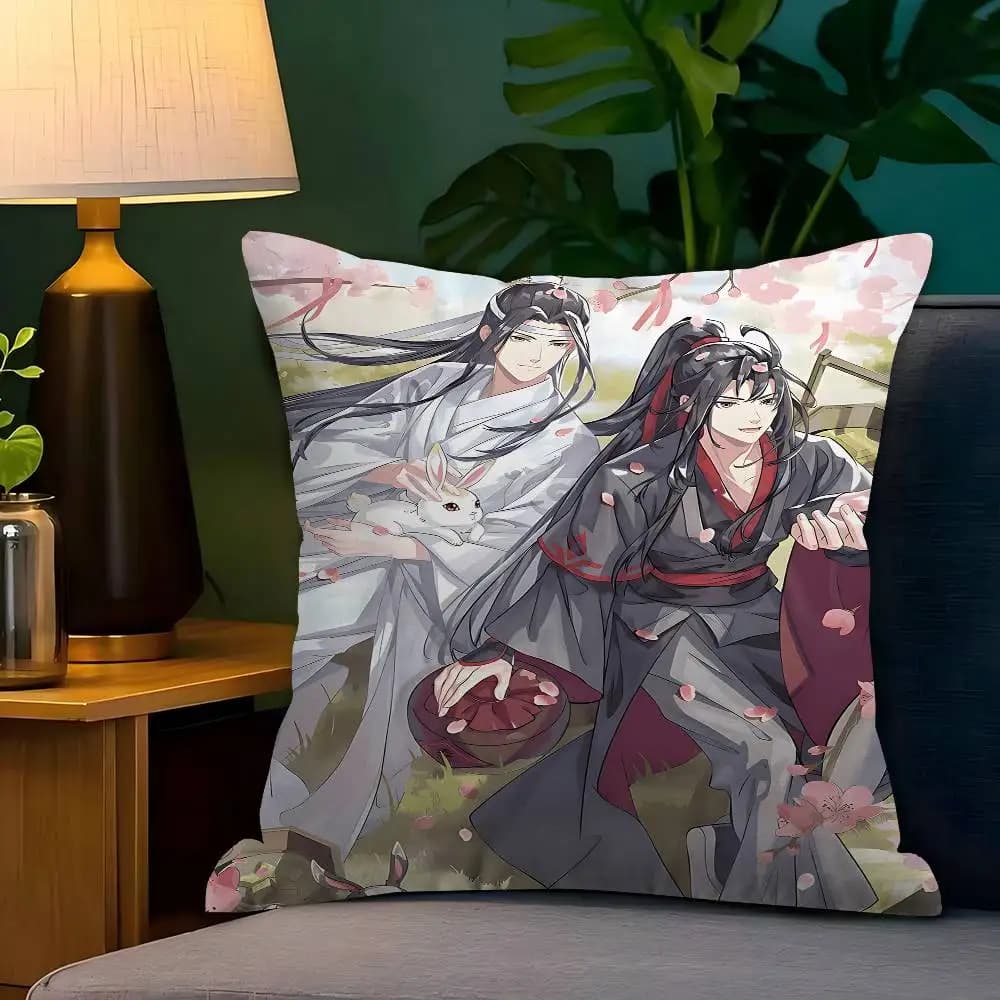 Anime Grandmaster Mo Dao Zu Shi pillow case, Home and Office decoration, Bedroom cushion, Sofa and Car, 45x45