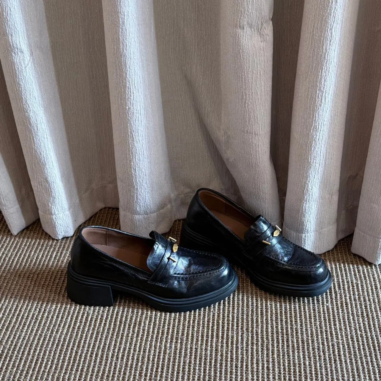BANFANG Women's Shoes Leather Loafers Fashion Brand Design Commute Versatile Spring Autumn Retro Round Toe Footwear For Woman