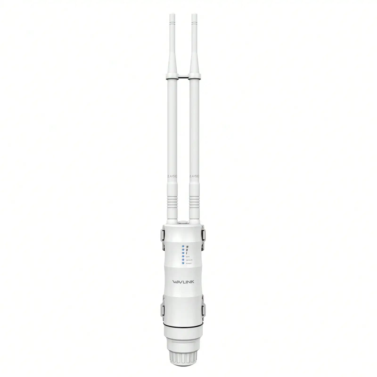 Ripetitore WiFi da Esterno, Amplificatore di Segnale AC1200 ad Alta Potenza e Lunga Portata, Access Point e Ripetitore Wireless per Esterni, IP67 Resistente alle Intemperie