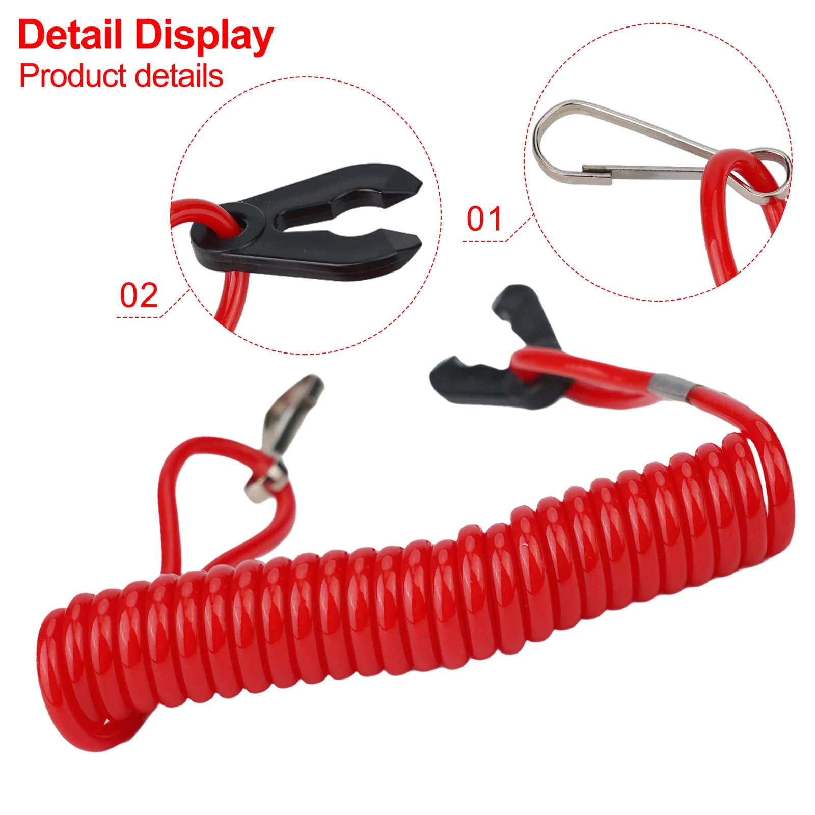 Marine Fuoribordo Barca Motore Kill Stop Interruttore Chiave Corda Cordino di Sicurezza Tether Per Johnson Evinrude/perHonda Kill Interruttori